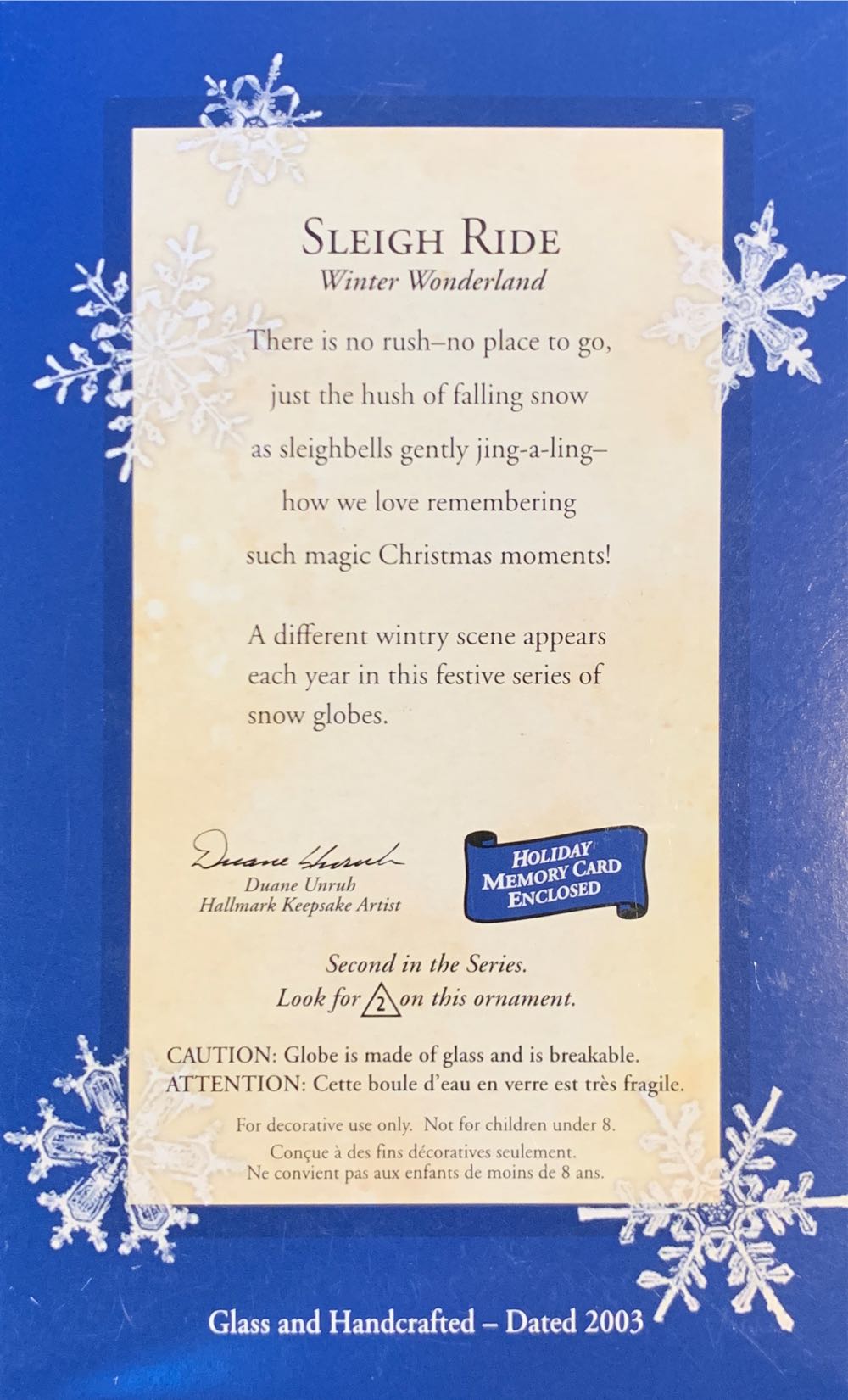 712735-b21 - Winter Wonderland (Snow Globe) ornament collectible [Barcode 015012738261] - Main Image 2