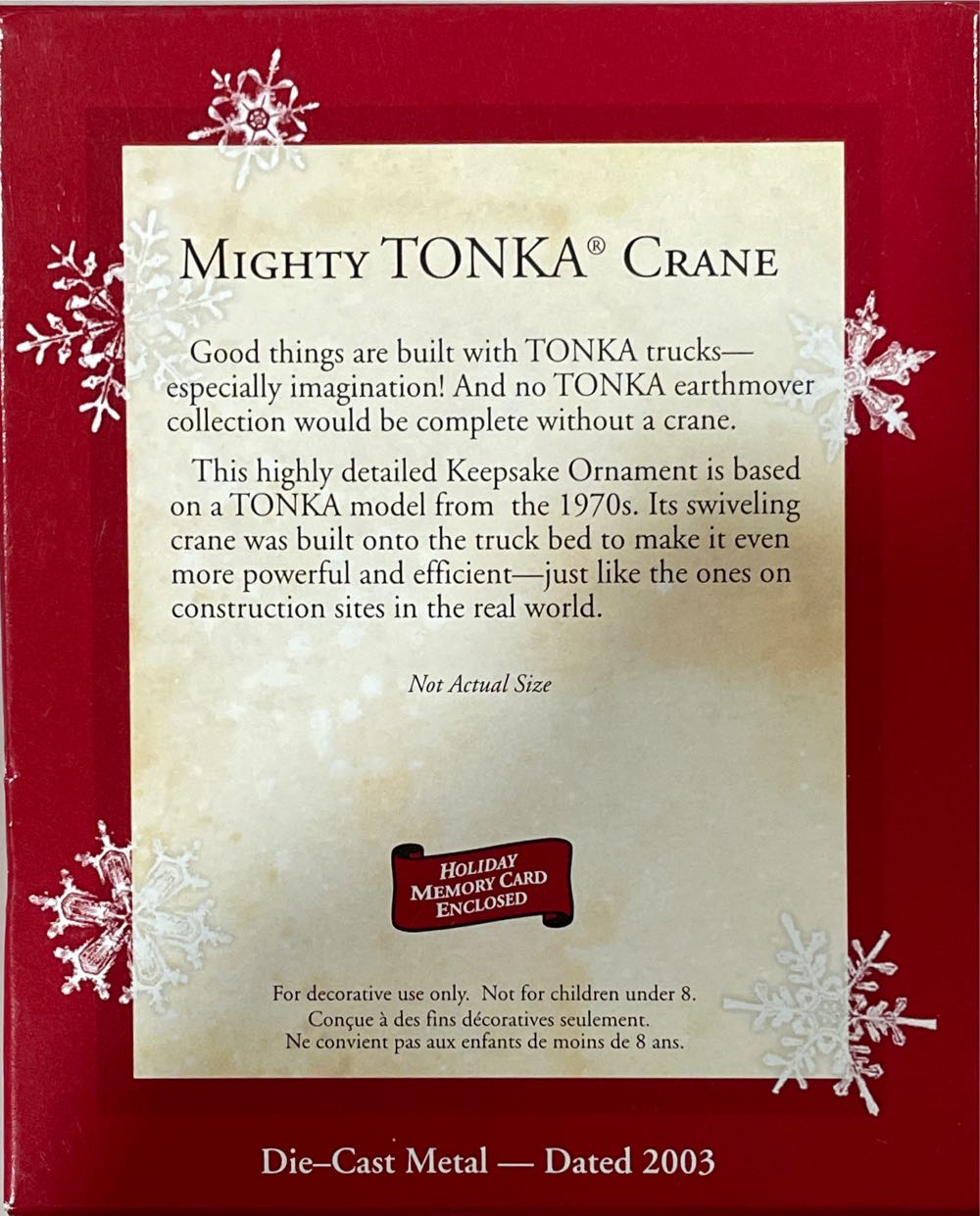 Mighty TONKA Crane - Tonka (Construction) ornament collectible [Barcode 015012738407] - Main Image 2