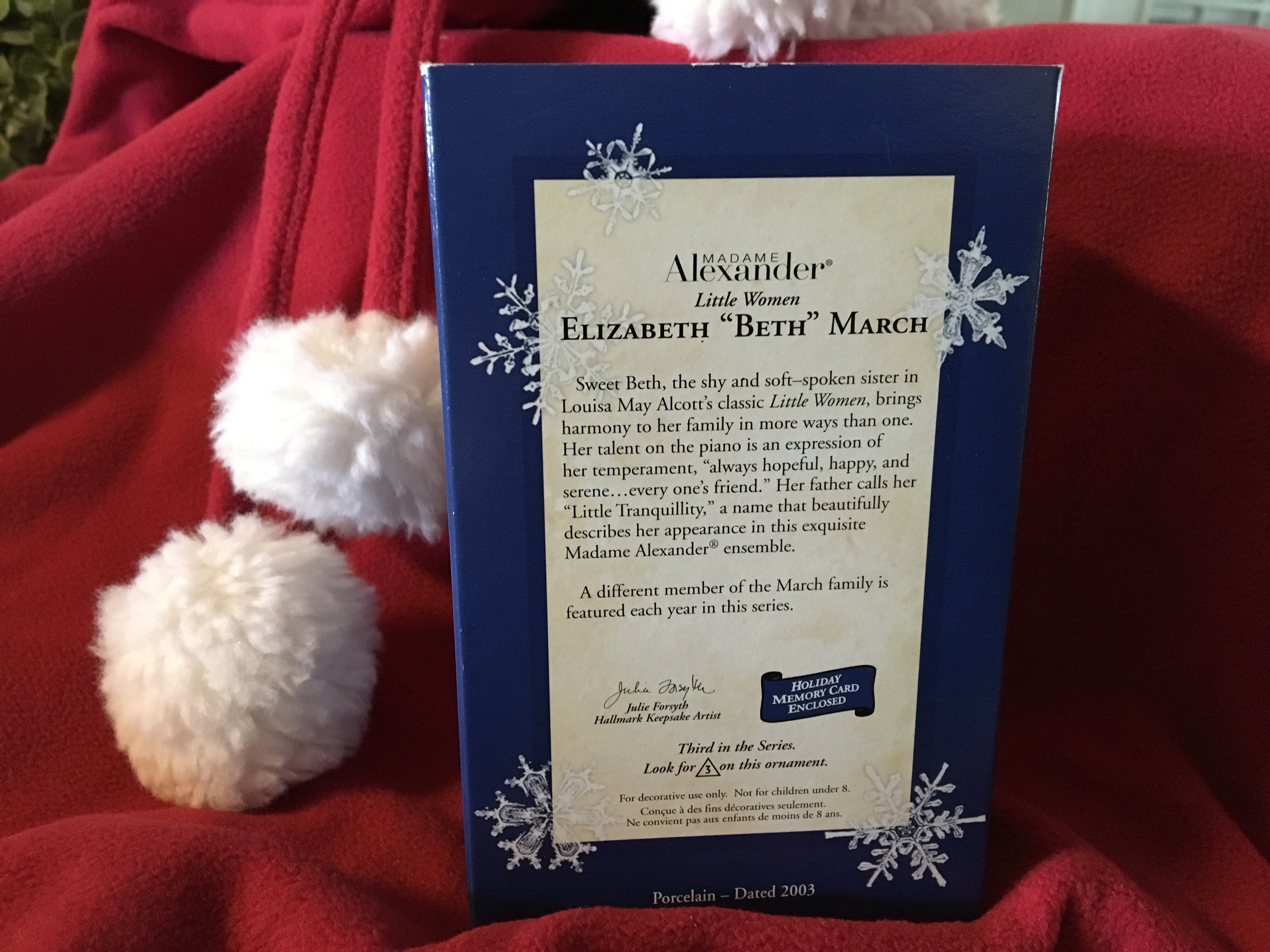 Elizabeth March - Madame Alexander Little Women Series (Madame Alexander) ornament collectible [Barcode 015012740493] - Main Image 2