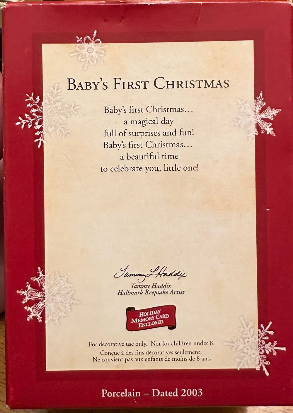 Baby’s First Christmas - Hallmark Keepsake ornament collectible [Barcode 015012743234] - Main Image 3