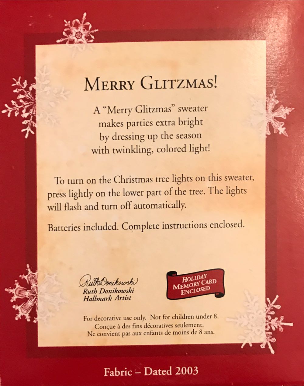 Merry Glitzmas!  (Keepsake Ornament) ornament collectible [Barcode 015012743562] - Main Image 3