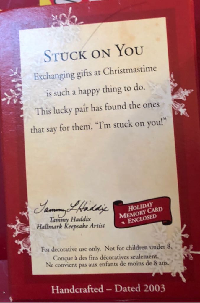 Stuck On You   (Couples) ornament collectible [Barcode 015012743982] - Main Image 2