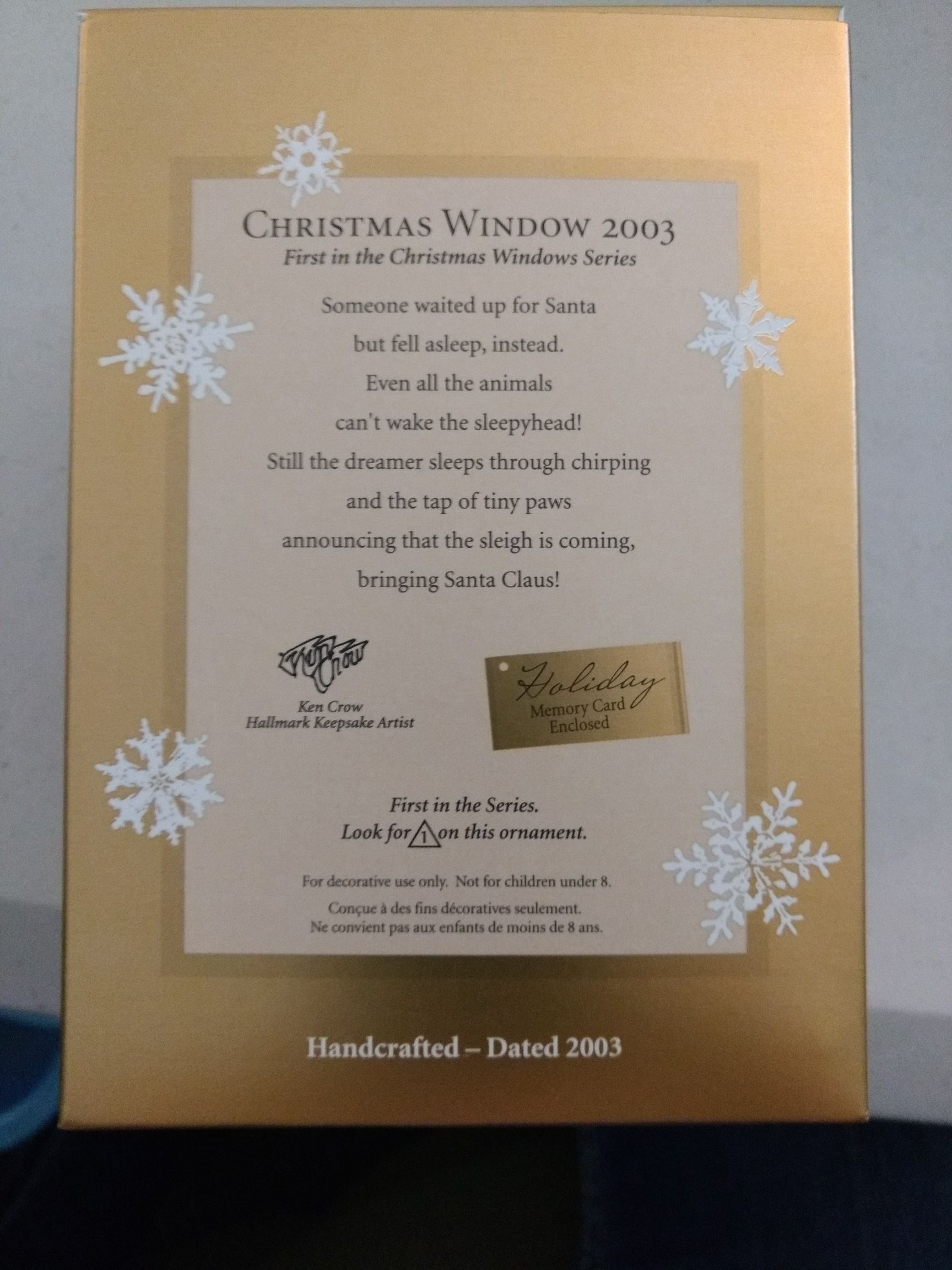 Christmas Window 2003 - Christmas Window (Waiting for Santa) ornament collectible [Barcode 015012746617] - Main Image 2