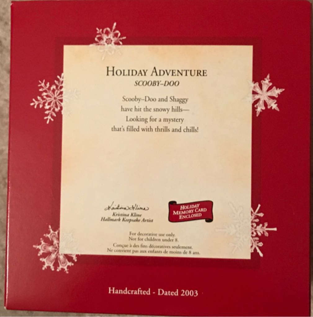 Holiday Adventure - Scooby-Doo! (Scooby-Doo) ornament collectible [Barcode 015012746686] - Main Image 2