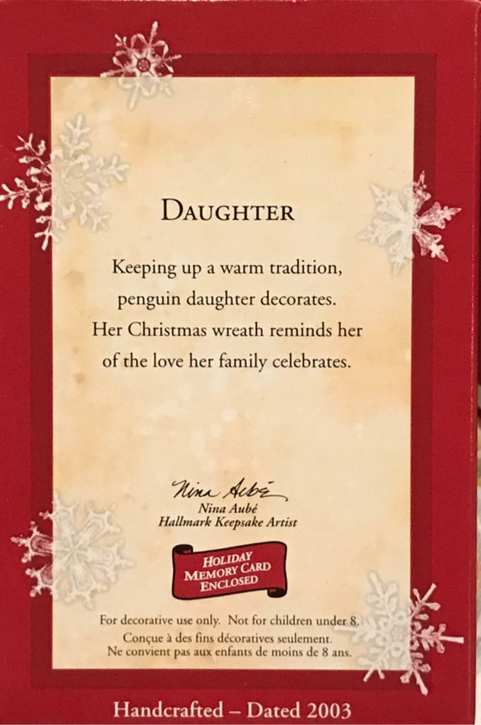 Daughter Penguin - Daughter (Daughter) ornament collectible [Barcode 015012753400] - Main Image 2