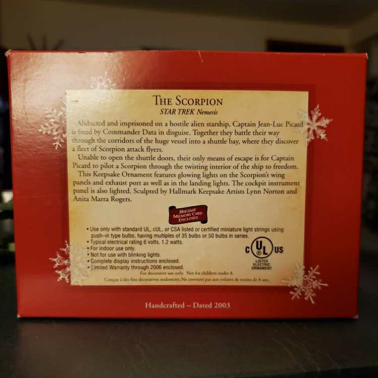 Star Trek The Scorpion - Star Trek: Nemesis Motion Picture (Star Trek) ornament collectible [Barcode 015012754551] - Main Image 3