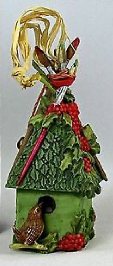 Green Bird House W/Brushes - Natures Sketchbook (Marjolein Bastin) ornament collectible [Barcode 015012756333] - Main Image 2