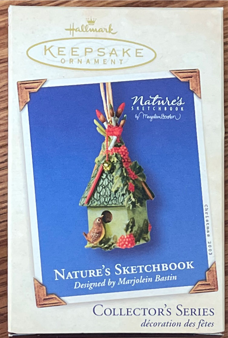 Green Bird House W/Brushes - Natures Sketchbook (Marjolein Bastin) ornament collectible [Barcode 015012756333] - Main Image 4