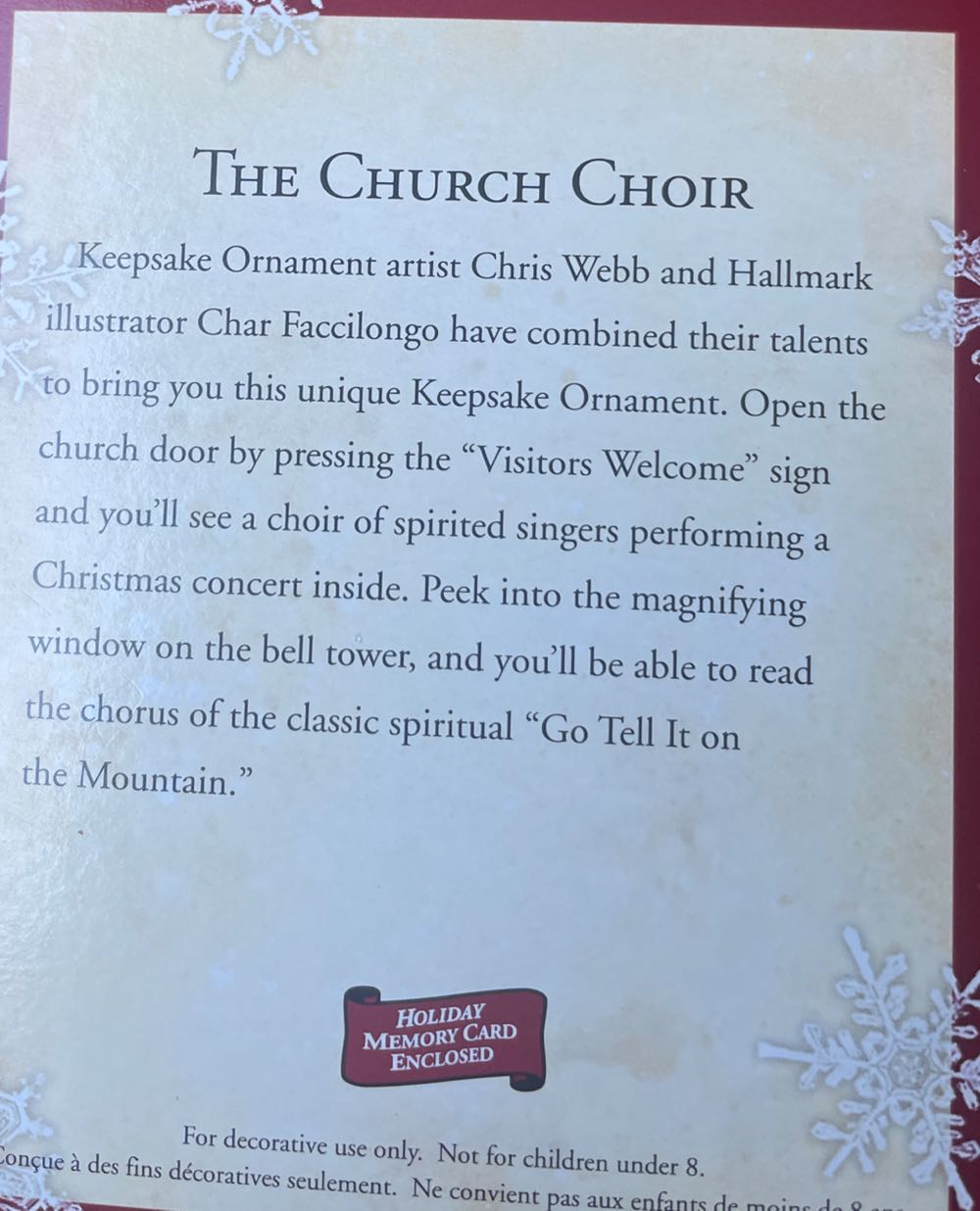 The Church Choir - Churches (Church) ornament collectible [Barcode 015012756685] - Main Image 4