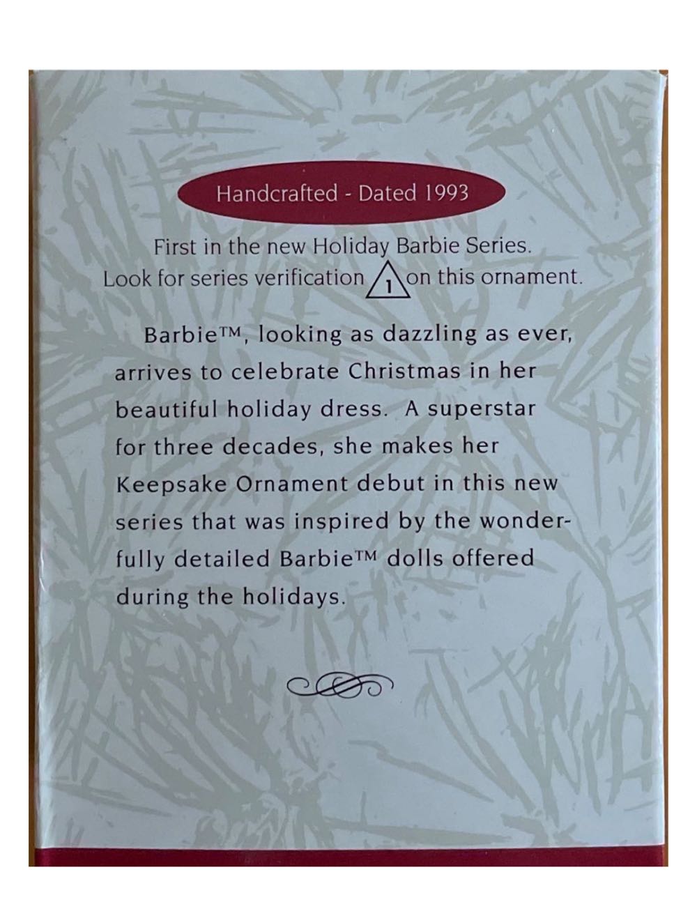 Holiday Barbie Ornament - Holiday Barbie Ornament Series (Baribe) ornament collectible [Barcode 015012095579] - Main Image 4