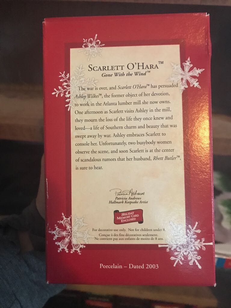 Gone With The Wind- Scarlett O’Hara - Gone With The Wind (Gone With The Wind) ornament collectible [Barcode 015012764390] - Main Image 2
