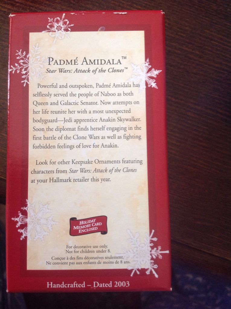 Padme Amidala - Star Wars (Star Wars) ornament collectible [Barcode 015012768459] - Main Image 2
