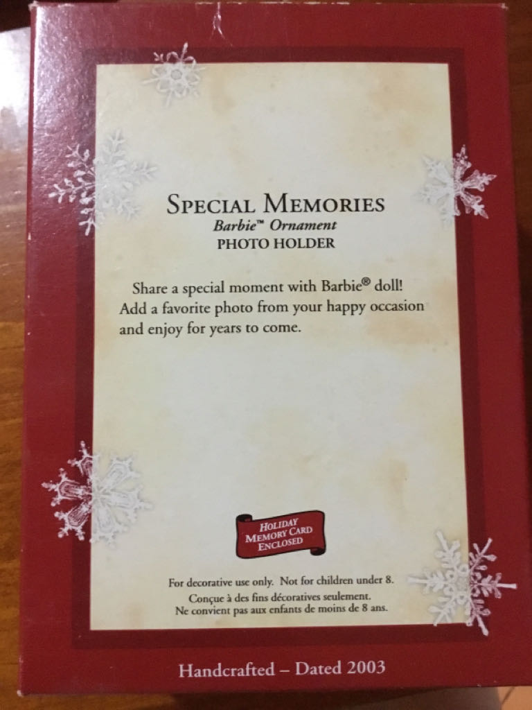 Barbie Special Memories Barbie Photo Holder - Barbie (Barbie) ornament collectible [Barcode 015012771053] - Main Image 2