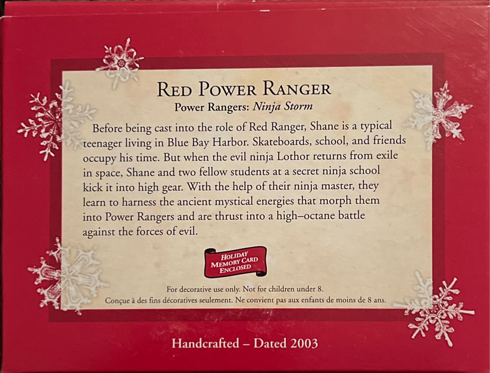 Red Power Ranger - Power Rangers (Television) ornament collectible [Barcode 015012771534] - Main Image 3