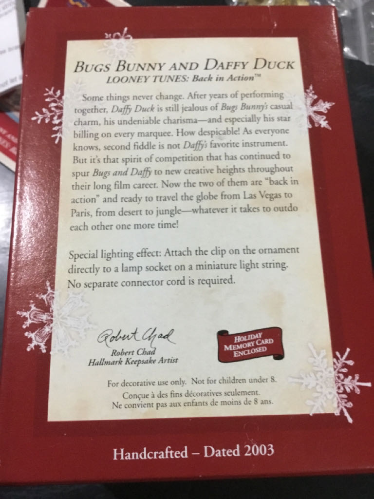 Looney Tunes - Bugs Bunny and Daffy Duck Back In Action - Looney Tunes (Cartoons) ornament collectible [Barcode 015012775082] - Main Image 2