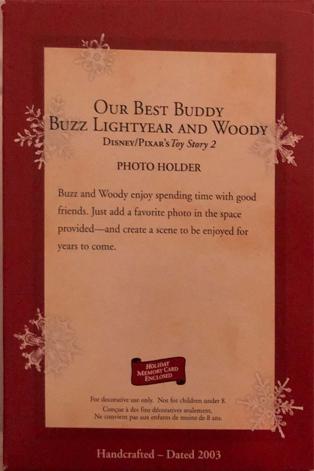 Our Best Buddy-Buzz Lightyear And Woody - Our Best Buddy Buzz Lightyear And Woody (Disney Toy Story) ornament collectible [Barcode 015012776119] - Main Image 2