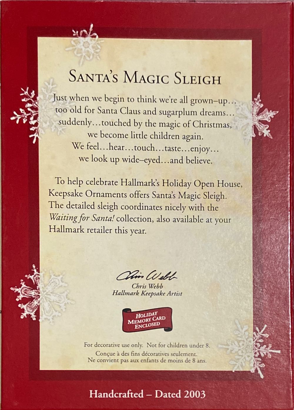 Santa’s Magic Sleigh QRP4247 - Santa (Santa) ornament collectible [Barcode 015012776140] - Main Image 2