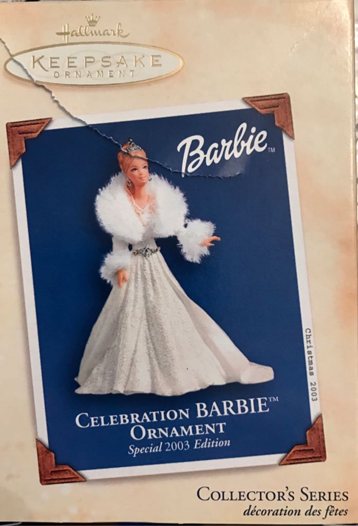 Celebration Barbie 2003 - Celebration Barbie (Holiday Barbie) ornament collectible [Barcode 015012776362] - Main Image 1