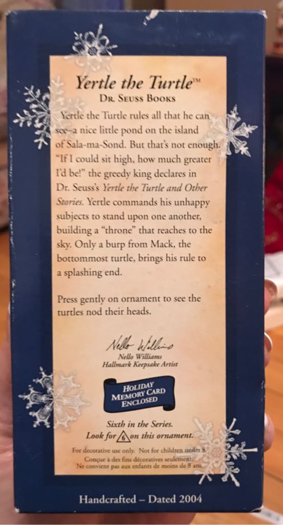 Yertle The Turtle  - Dr. Seuss Books (Books) ornament collectible [Barcode 015012781953] - Main Image 2