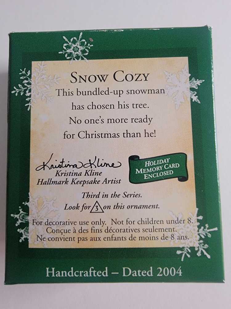 Miniature Snow Cozy #3 (2004) 🐶🐻 - Snow Cozy (Snowman, Mini) ornament collectible [Barcode 015012782011] - Main Image 3