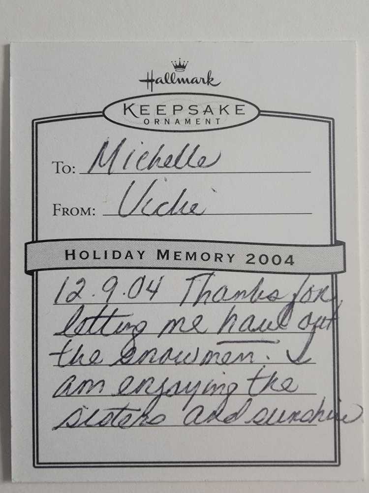 Miniature Snow Cozy #3 (2004) 🐶🐻 - Snow Cozy (Snowman, Mini) ornament collectible [Barcode 015012782011] - Main Image 4