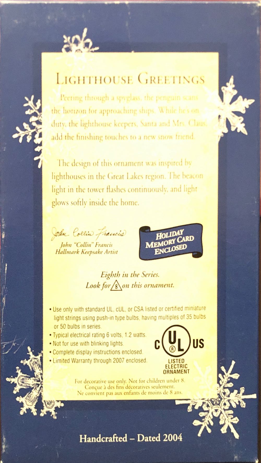 Lighthouse Greetings #8 - Lighthouse Greetings (Lighthouse Greetings) ornament collectible [Barcode 015012782554] - Main Image 3