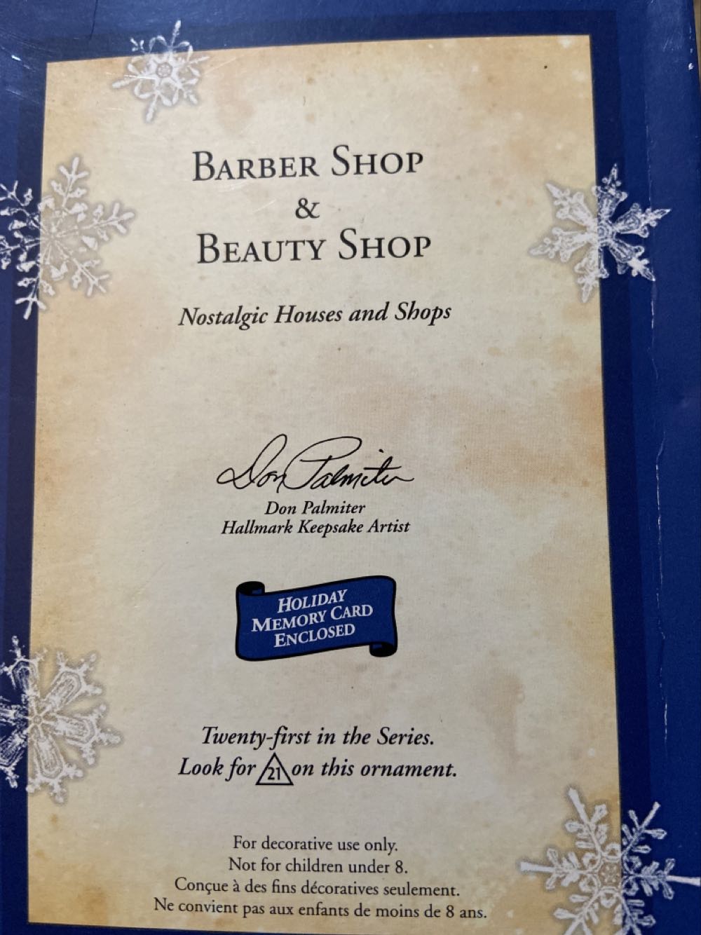 NH#21 - Barber Shop & Beauty Shop - Nostalgic Houses & Shops (Nostalgic Houses & Shops) ornament collectible [Barcode 015012783728] - Main Image 3