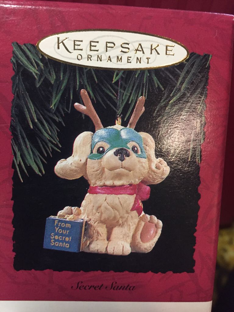 Secret Santa  (Dog, Reindeer) ornament collectible [Barcode 015012107579] - Main Image 1