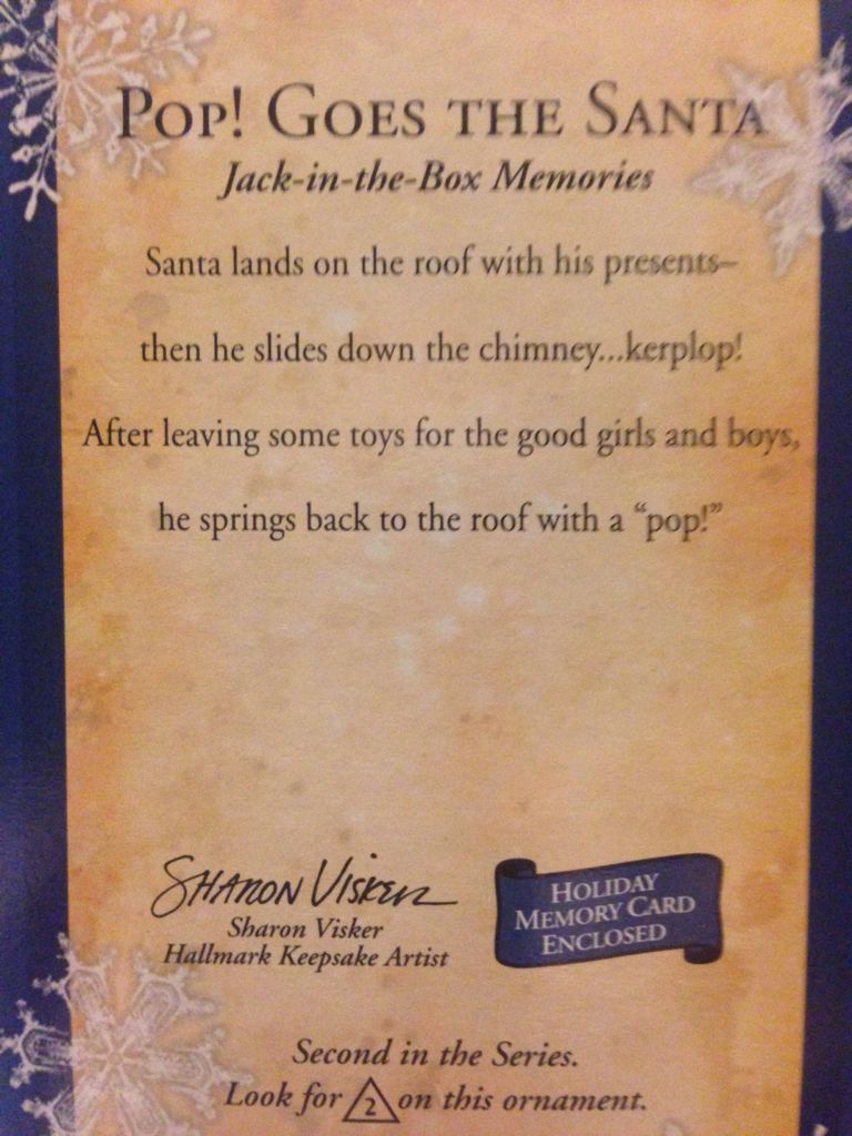 Pop! Goes the Santa #2 - Jack-in-the-Box Memories (Jack -In-the-Box Memories) ornament collectible [Barcode 015012791242] - Main Image 2