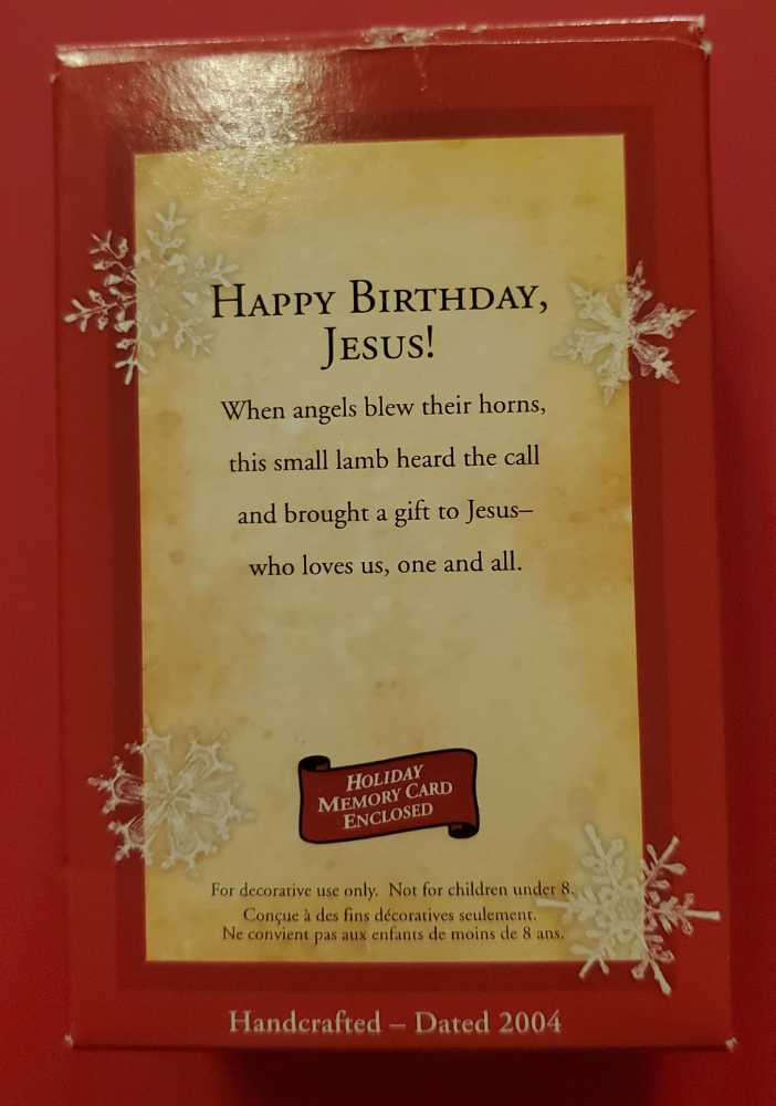 Nativity Happy Birthday, Jesus!🐻 - Faith (Religious) ornament collectible [Barcode 015012799026] - Main Image 2