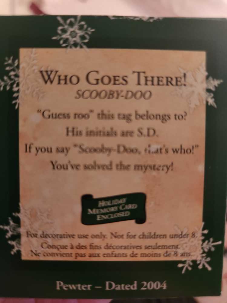 Who Goes There! - Scooby-Doo (Miniature) ornament collectible [Barcode 015012804843] - Main Image 3