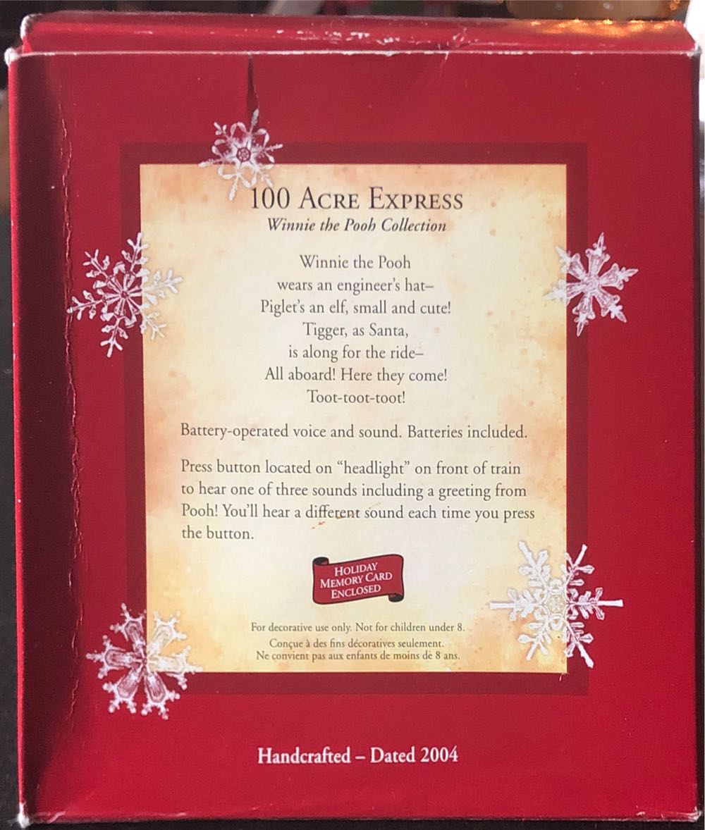 Winnie The Pooh 100 Acre Express - Winnie The Pooh Collection (Winnie The Pooh Collection) ornament collectible [Barcode 015012807547] - Main Image 3