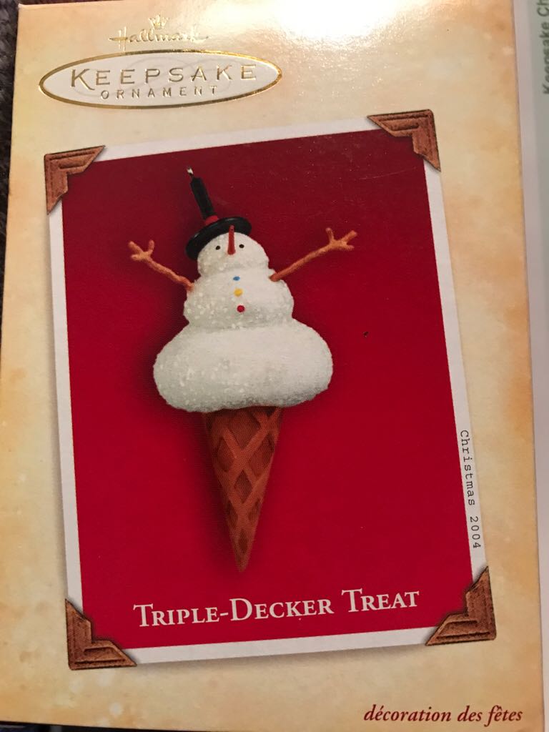 Triple-Decker Treat - Snowman (Keepsake Ornament) ornament collectible [Barcode 015012807967] - Main Image 2