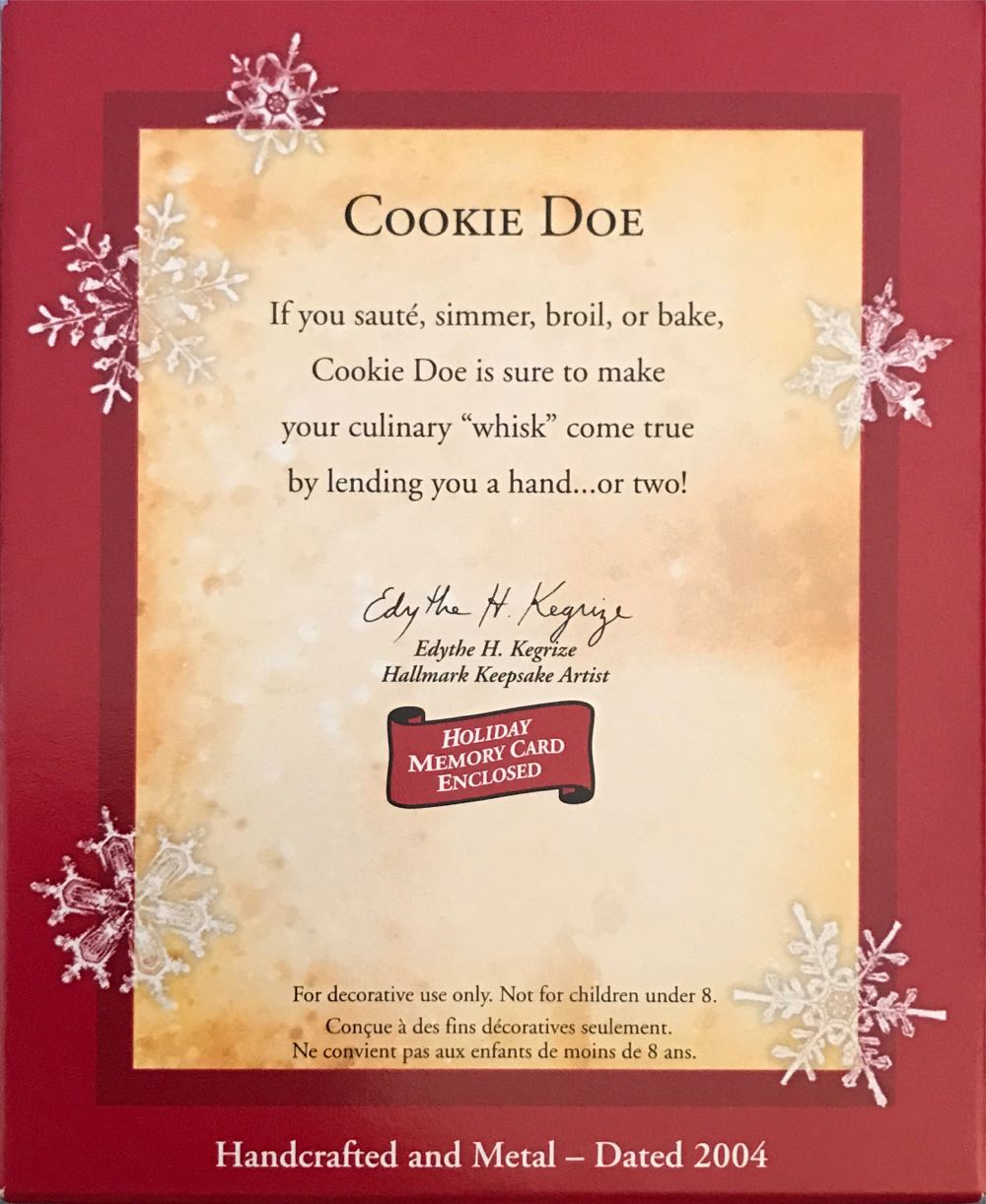 Cookie Doe - Reindeer (Cooking Utensils, Reindeer, Food) ornament collectible [Barcode 015012810141] - Main Image 2