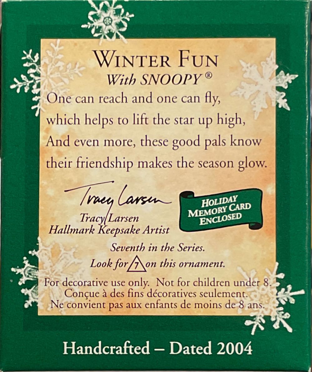 Winter Fun With Snoopy #7 - Winter Fun With Snoopy (The Peanuts Gang) ornament collectible [Barcode 015012812787] - Main Image 2