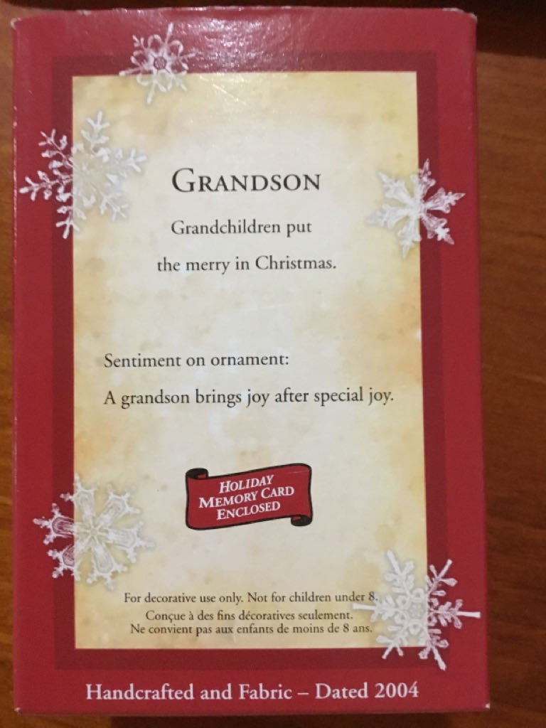 Grandson - Grandchildren ornament collectible [Barcode 015012812947] - Main Image 2