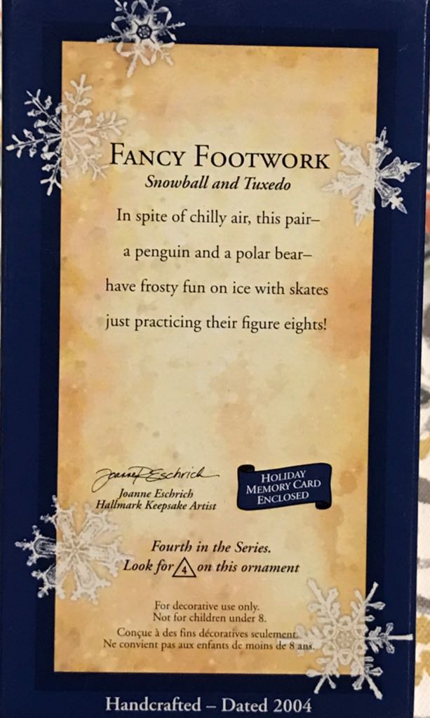 Fancy Footwork - Snowball & Tuxedo (Polar Bear & Penguin) ornament collectible [Barcode 015012812961] - Main Image 2