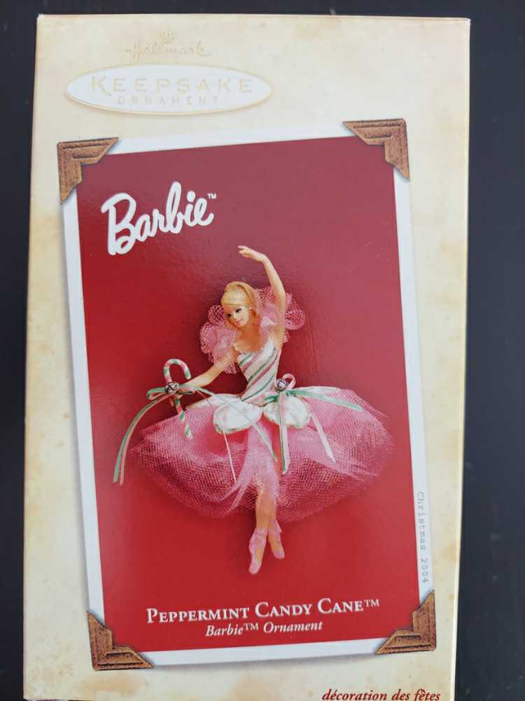 Barbie: Peppermint Candy Cane - Barbie (Barbie) ornament collectible [Barcode 015012813296] - Main Image 2