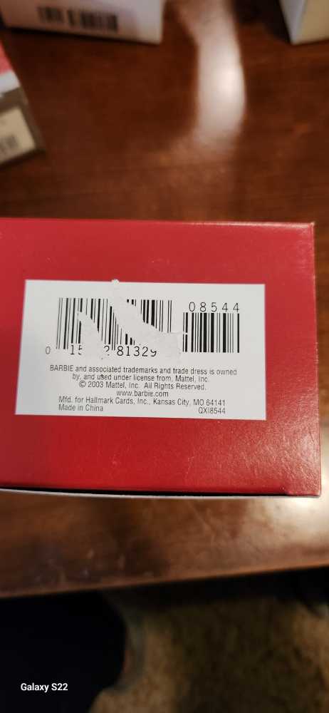 Barbie: Peppermint Candy Cane - Barbie (Barbie) ornament collectible [Barcode 015012813296] - Main Image 3