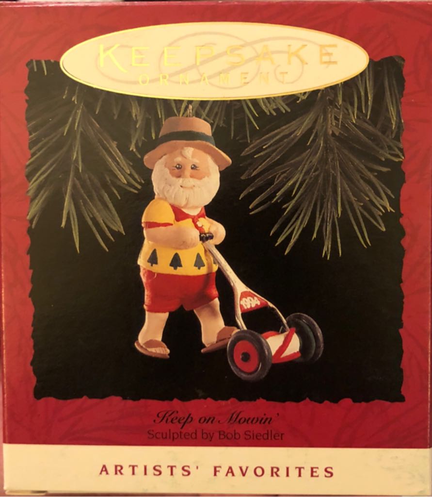 Santa Keep On Mowin - Artist’s Favorites (Santa) ornament collectible [Barcode 015012112757] - Main Image 1