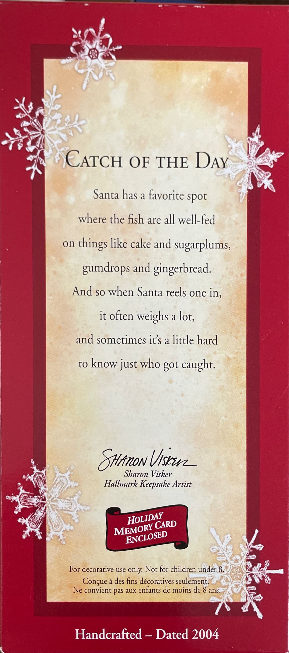 Catch Of The Day - Fishing (Santa, Fishing, Sports) ornament collectible [Barcode 015012814453] - Main Image 3