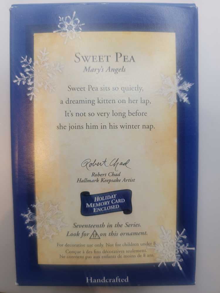 Mary’s Angels #17 - Sweet Pea 2004 - Mary’s Angels (Mary’s Angels) ornament collectible [Barcode 015012815979] - Main Image 3