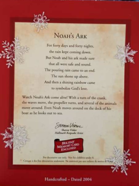 2004 Noah’s Ark - Noah’s Ark (Noah’s Ark) ornament collectible [Barcode 015012816037] - Main Image 2