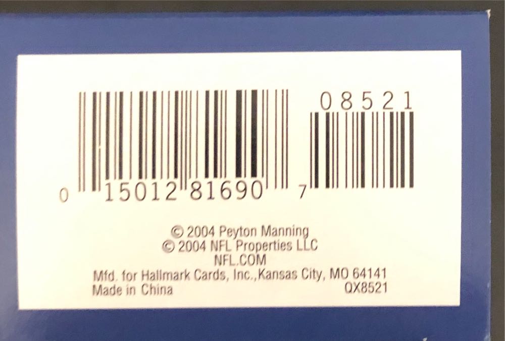 Peyton Manning - Football Legends (Football) ornament collectible [Barcode 015012816907] - Main Image 3