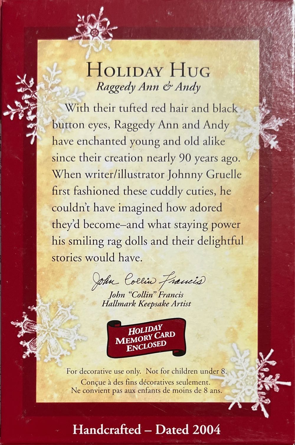 Holiday Hug  ornament collectible [Barcode 015012817898] - Main Image 2