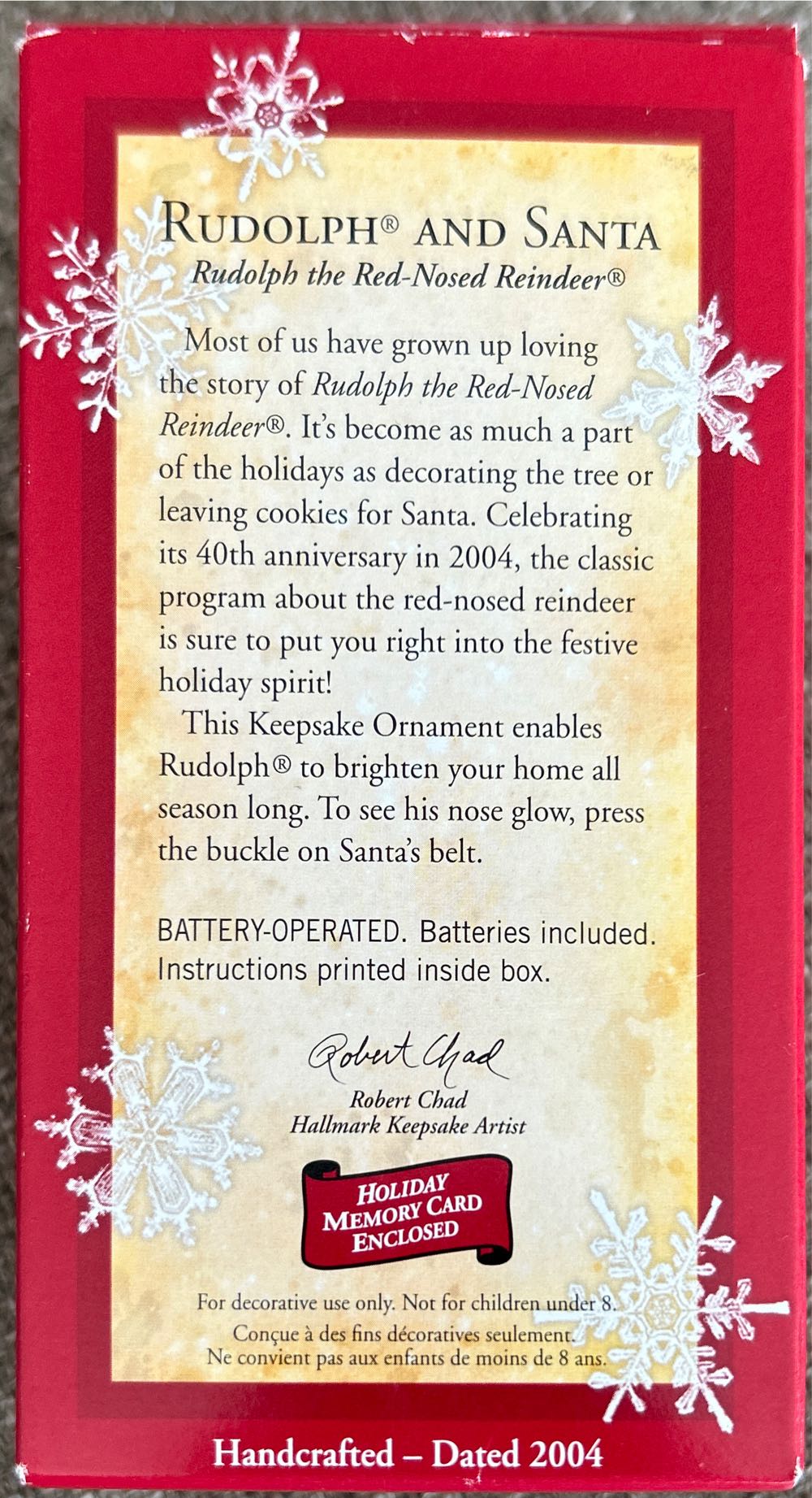 Rudolph And Santa - Rudolph The Red-Nosed Reindeer (Rudolph The Red-Nosed Reindeer) ornament collectible [Barcode 015012818147] - Main Image 2