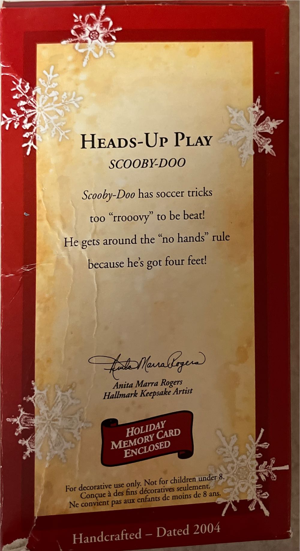 Heads-Up Play - Scooby-Doo (Scooby-Doo) ornament collectible [Barcode 015012819939] - Main Image 3