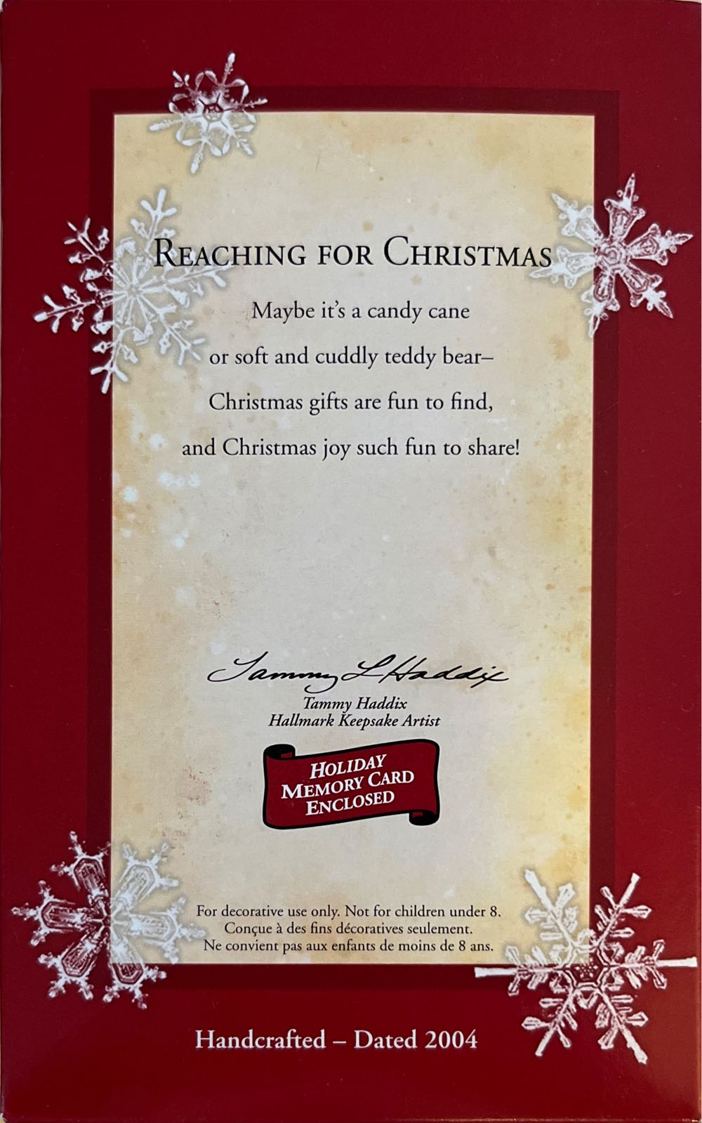 Reaching For Christmas - Santa’s Big Night (Boy, Fireplace) ornament collectible [Barcode 015012819960] - Main Image 2