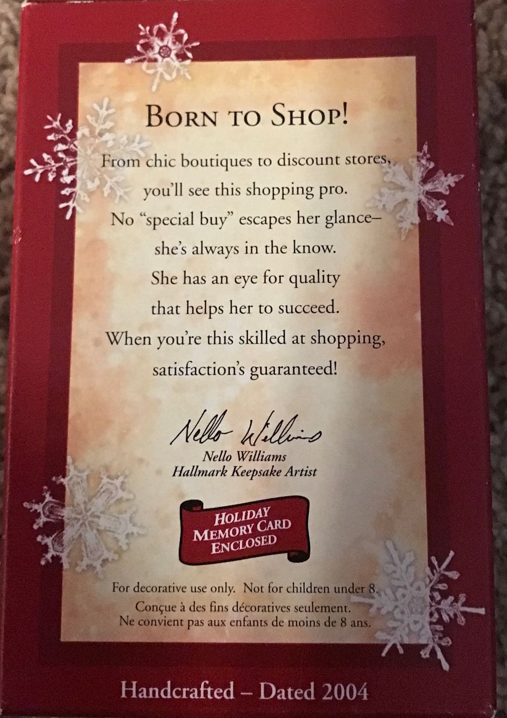 Born To Shop  ornament collectible [Barcode 015012819977] - Main Image 2