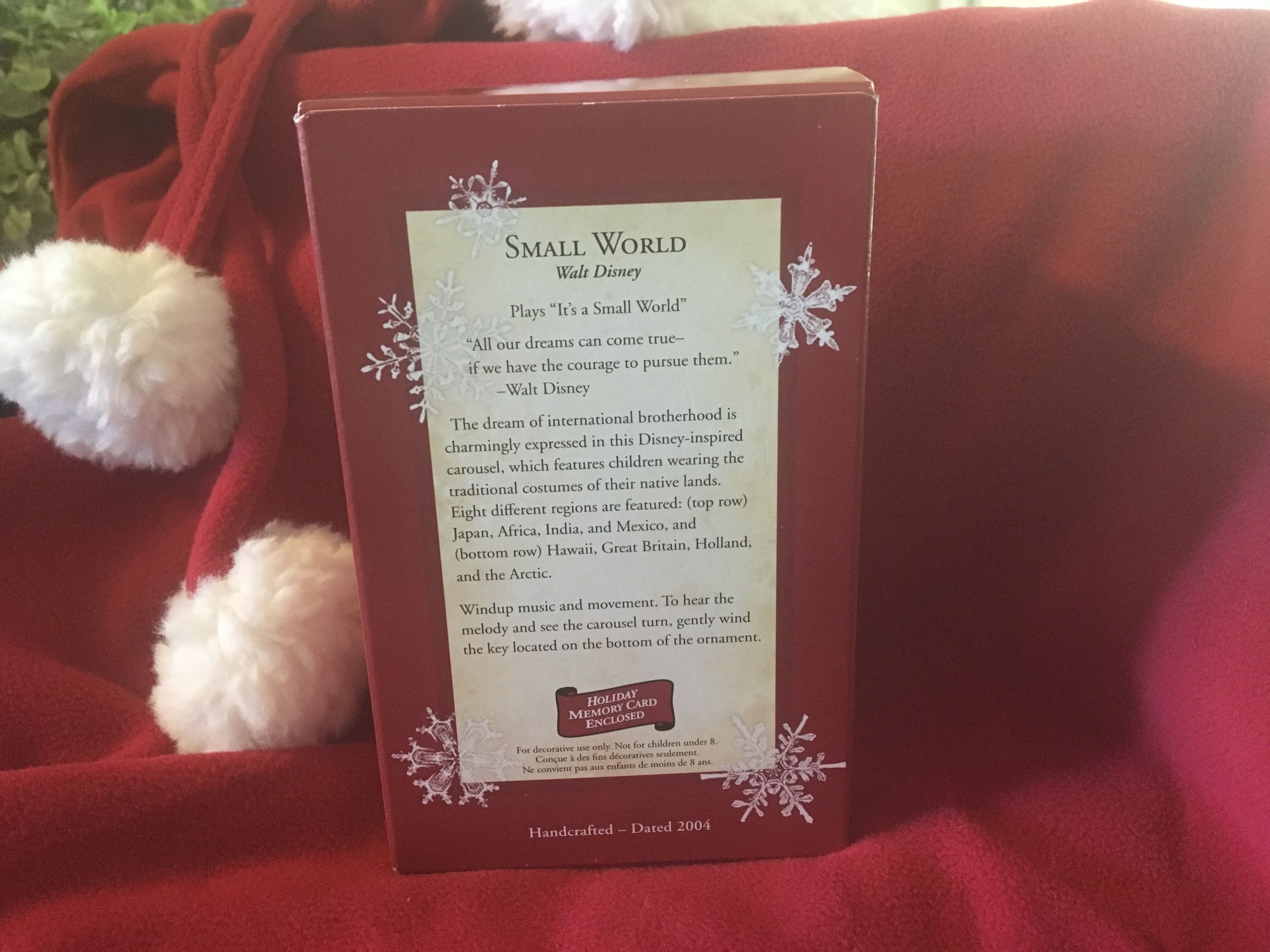 Small World - Disney (Disney Rides) ornament collectible [Barcode 015012820041] - Main Image 2